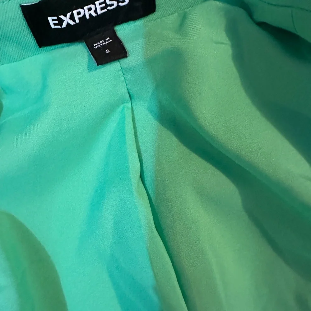 Express Mint Green Double-Breasted Blazer - Picture 9 of 10